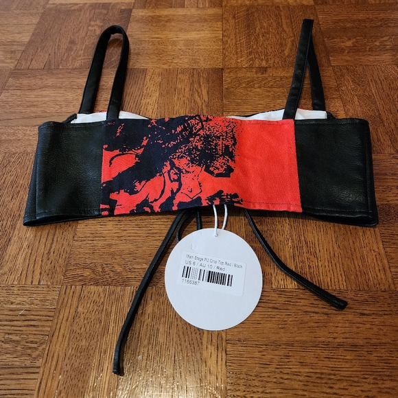 NWT Princess Polly Mainstage PU Crop Top - Picture 2 of 9